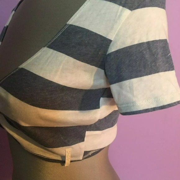 BILLABONG Before Me Striped Knot Crop T-Shirt - Picture 4 of 6